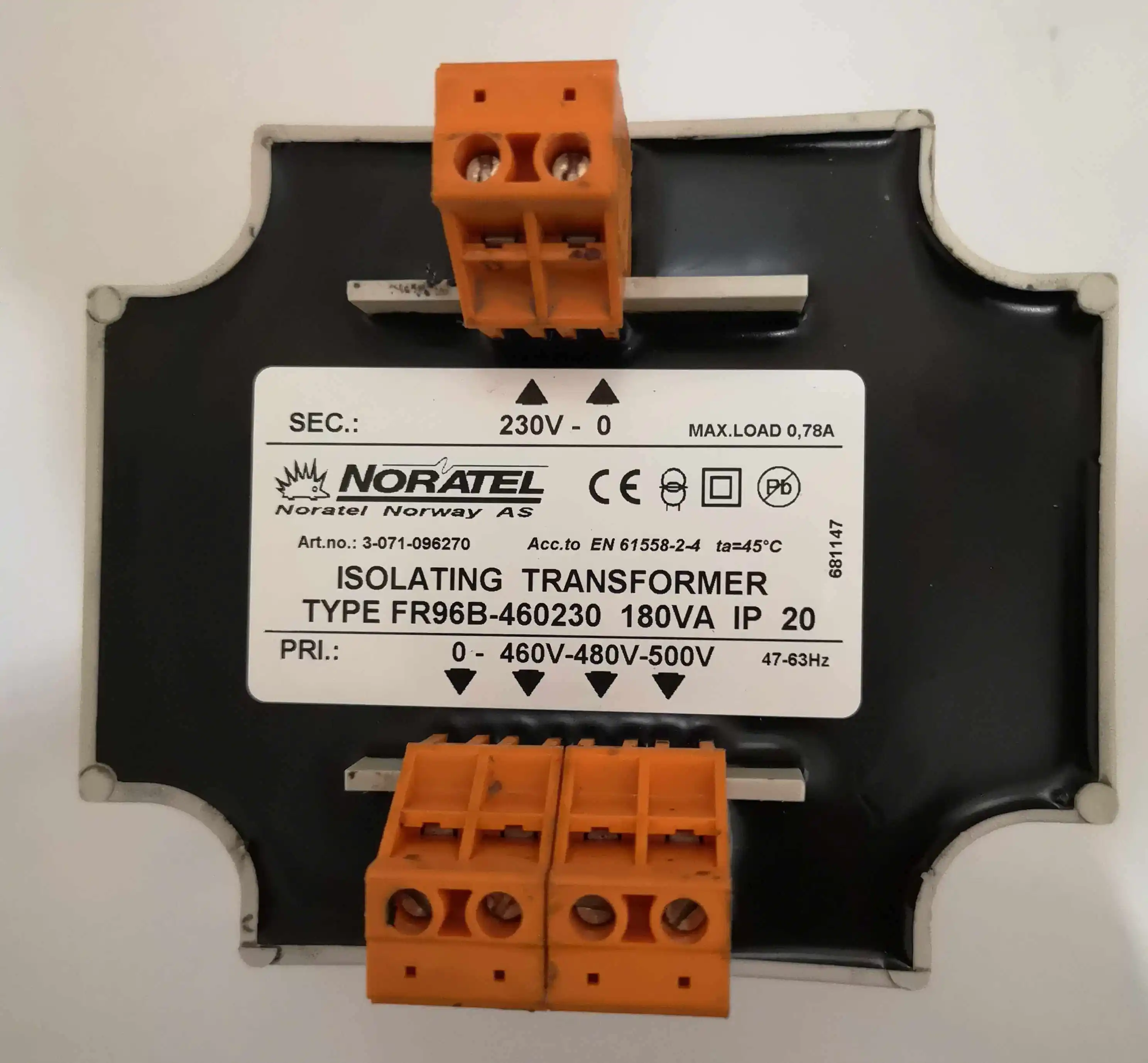 NORATEL Porcupine Transformer FR96B-460230/180VA Spot