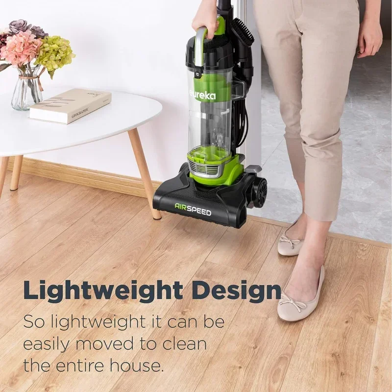 QWEureka Powerful Bagless Upright Carpet and Floor Airspeed Ultra-Lightweight Vacuum Cleaner,w/Replacement Filter,Green