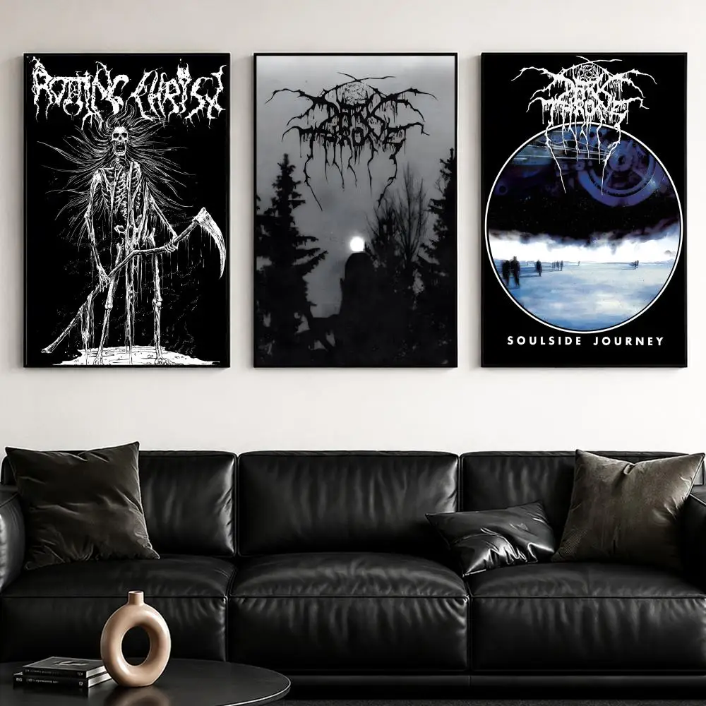 Metal D-DarkthroneS Poster Self-Adhesive Stylish Art Print Poster Wall Home Decor
