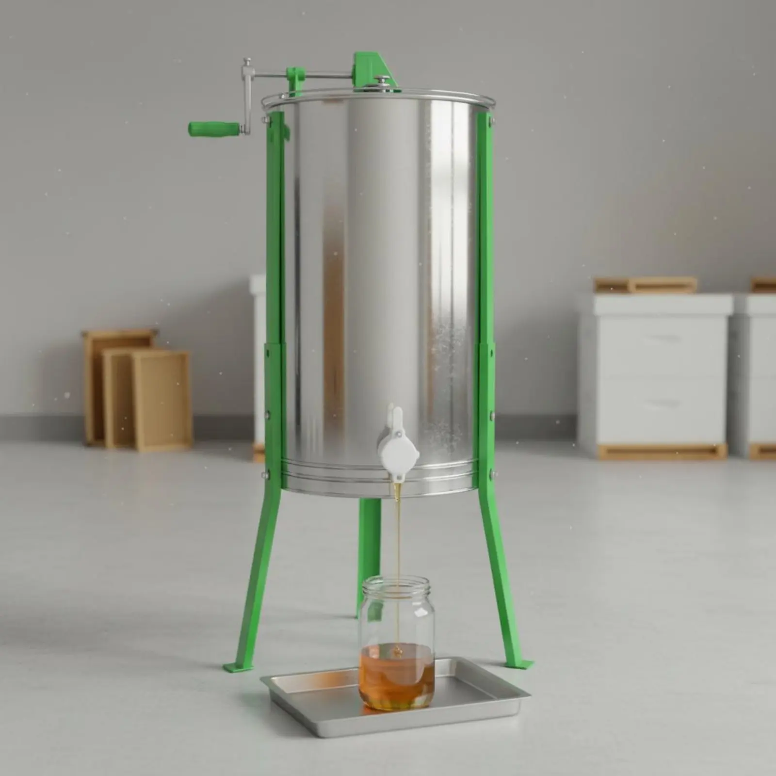 

3 Frame Manual Honey Extractor Rust-Resistant 3 Frame Honey Extractor Beekeeping Equipment for Beginners