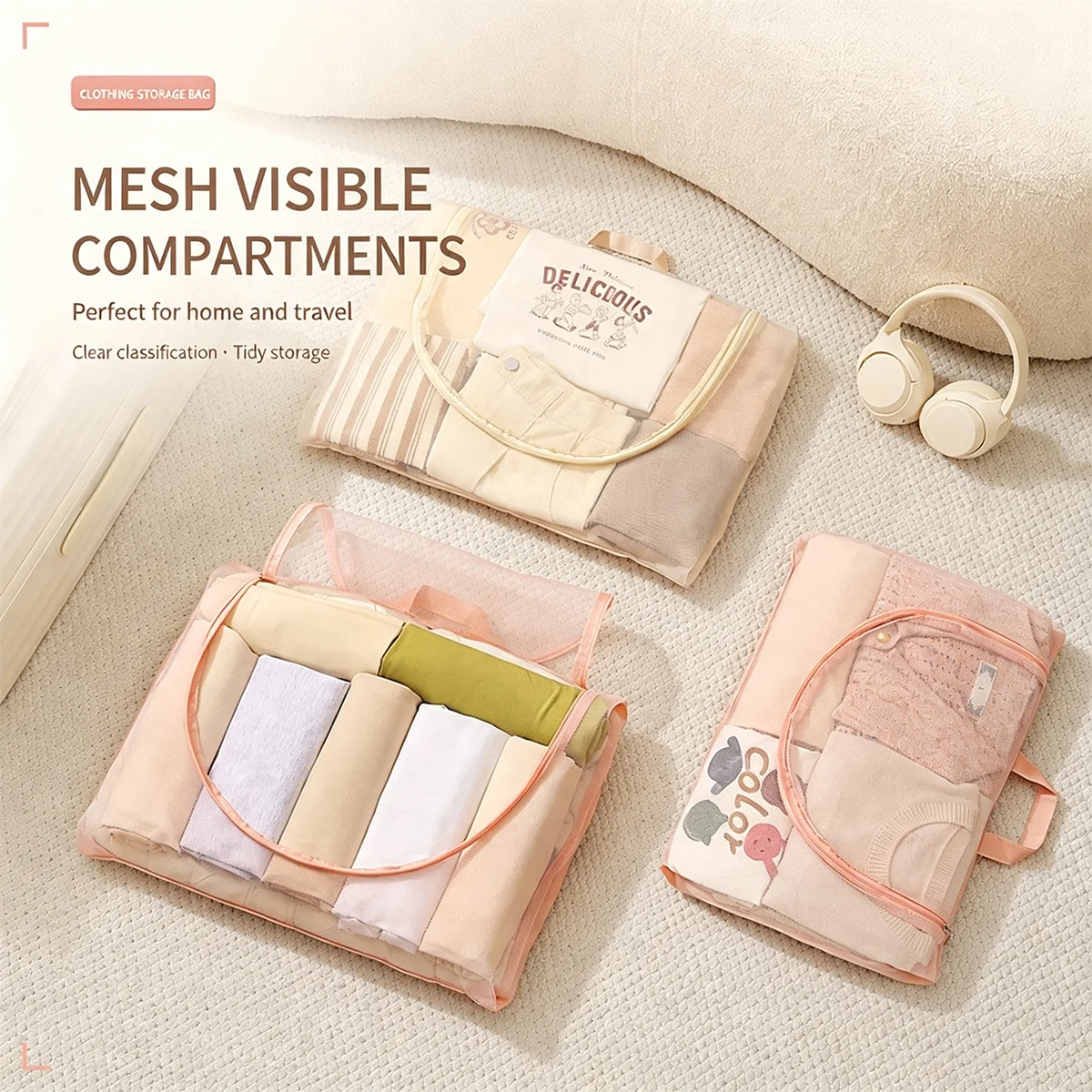 Underwear Storage Bag Portable Multi-purpose Travel Organizer Bags Oxford Cloth Travel Storage Bags For Socks Bras Accessories