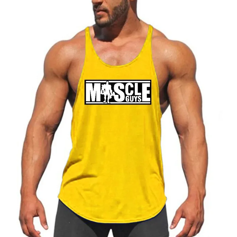 Men Cotton Vest Low Scoop Neck Y-Back Racerback Bodybuilding Muscle Gym Summer Workout lifting weight Fitness Tank Tops Clothing