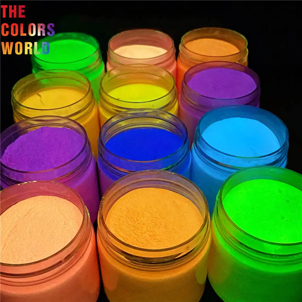 TCT-530 Neon Pigment Glow in Dark Nails Glitter Nail Art Decoration Manicure дизайн для ногтей Makeup Handwork Nails Accesorios