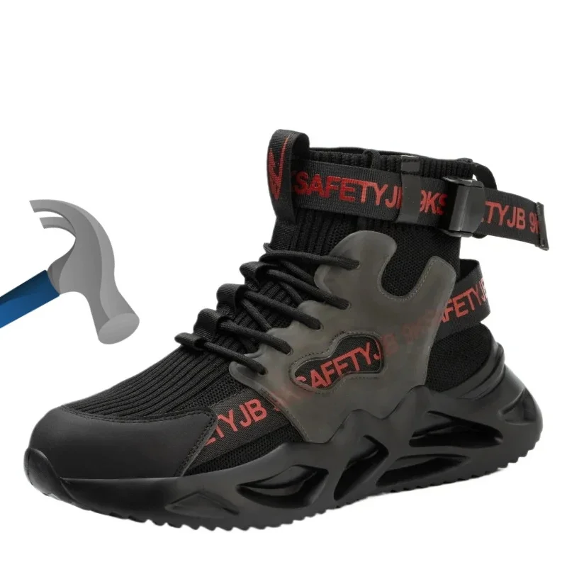 

Модные рабочие ботинки, неразрушимая защитная обувь со стальным носком для мужчин, устойчивые к проколам промышленные кроссовки, мужская обувь для взрослых