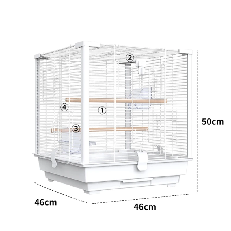 Square aluminum columns, bird cages, parrot cages, tiger skins, peonies, cockatiels, pearls, breeding cages