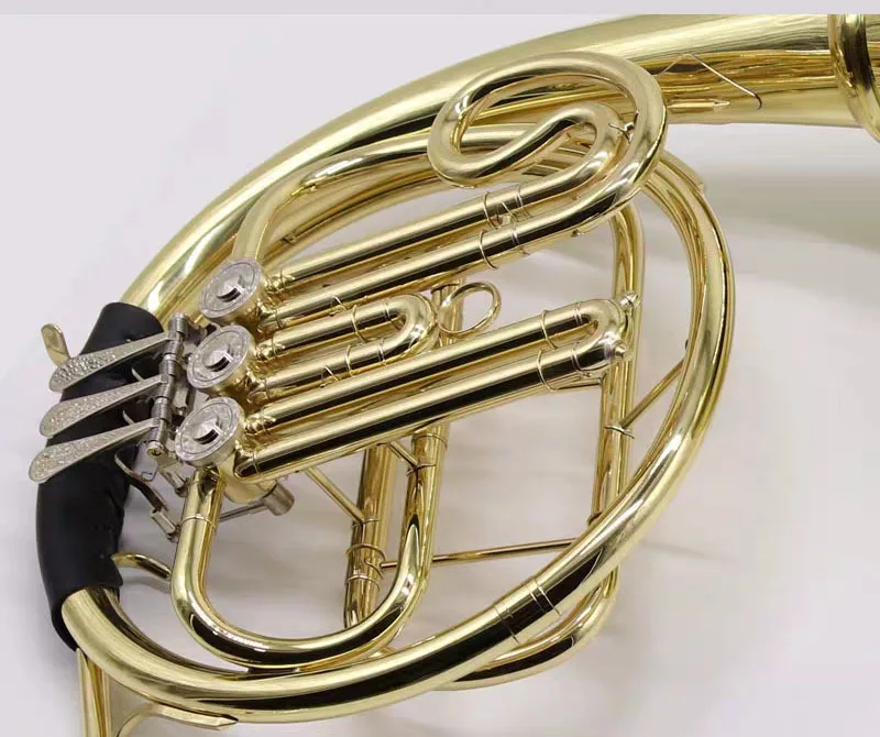 Wholesale of B-key single row three key split french horn round horn instruments for beginners  to perform