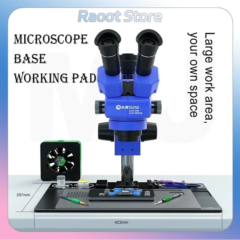 Mijing MJ-4030 Microscope Aluminum Alloy Stand Base Suitable For Binocular Trinocular Microscope Hea