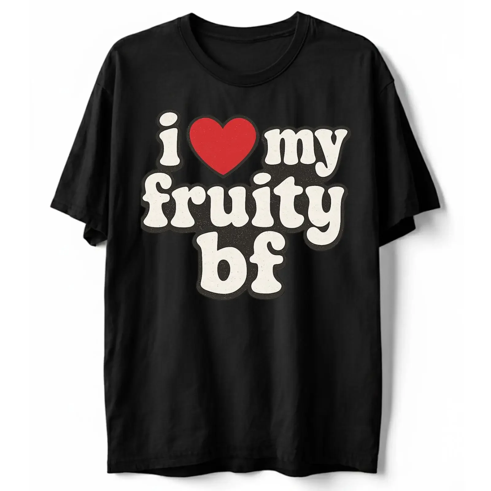 I Love My Fruity Boyfriend Retro T Shirt Vintage Style Funny Relationship S 5XL vintage Washed streetwear Versatile