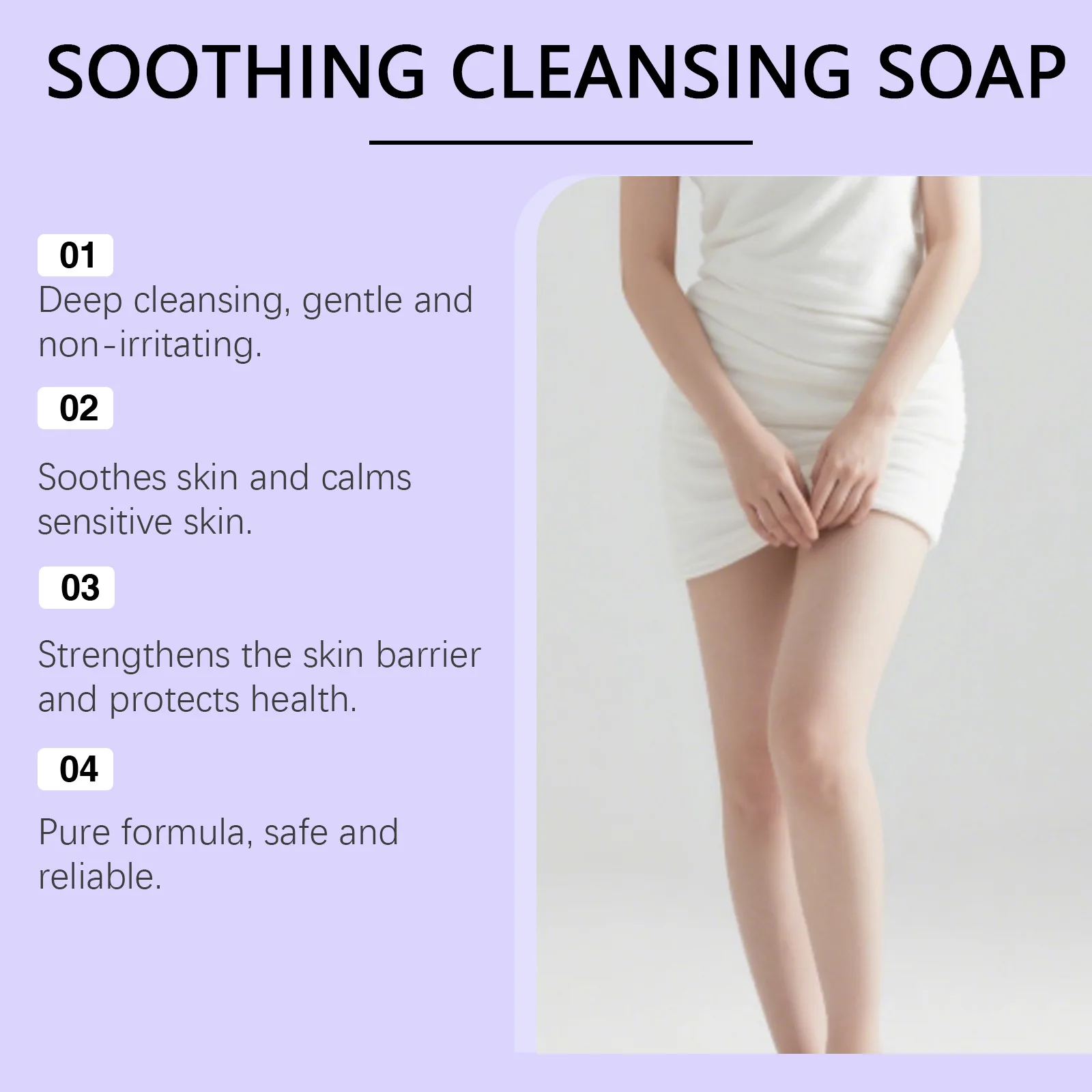 Soothing Soap Redness Relief Cleansing Improve Sensitive Skin Dryness Moisturizing Oil Control Bath Lavender Fragrance Soap Bar