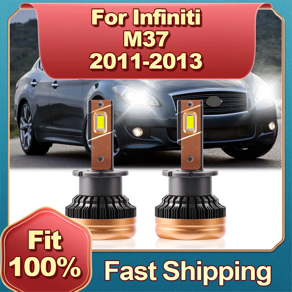 

2PCS Car LED Headlights D2S High Power 110W CSP Chips Headlights 12V 6000K White Auto Light For Infiniti M37 2011 2012 2013