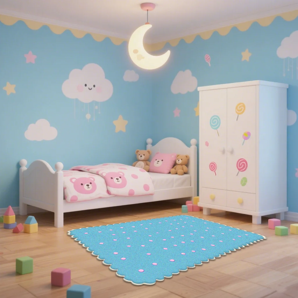 

Modern Irregular Carpets for Bedrooms Living Room Cloakrooms Washable Solid Cute Room Décor Lounge Rug Non-slip Mat for Children
