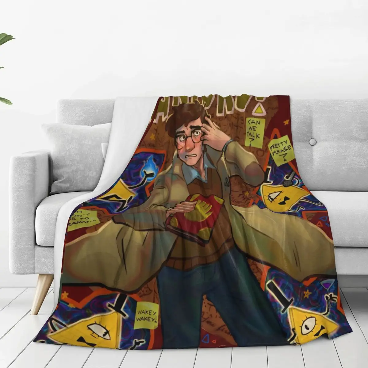 Gravity Falls Dipper Mabel Pines Blanket Quality Soft Warm Throw Blanket Winter Camping Couch Chair Sofa Bed Aesthetic Bedspread