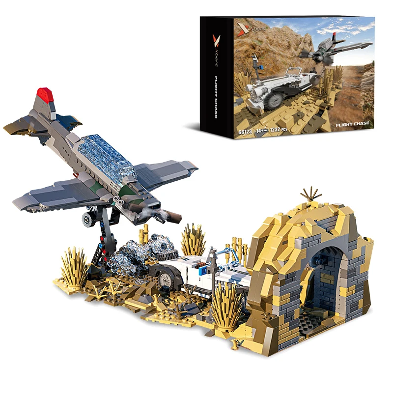 

1232pcs MOC Idea Classic Movie Scenes Flight Chase Building Blocks Bricks Assembling Model DIY Toys for Boys Birthday Gift Set