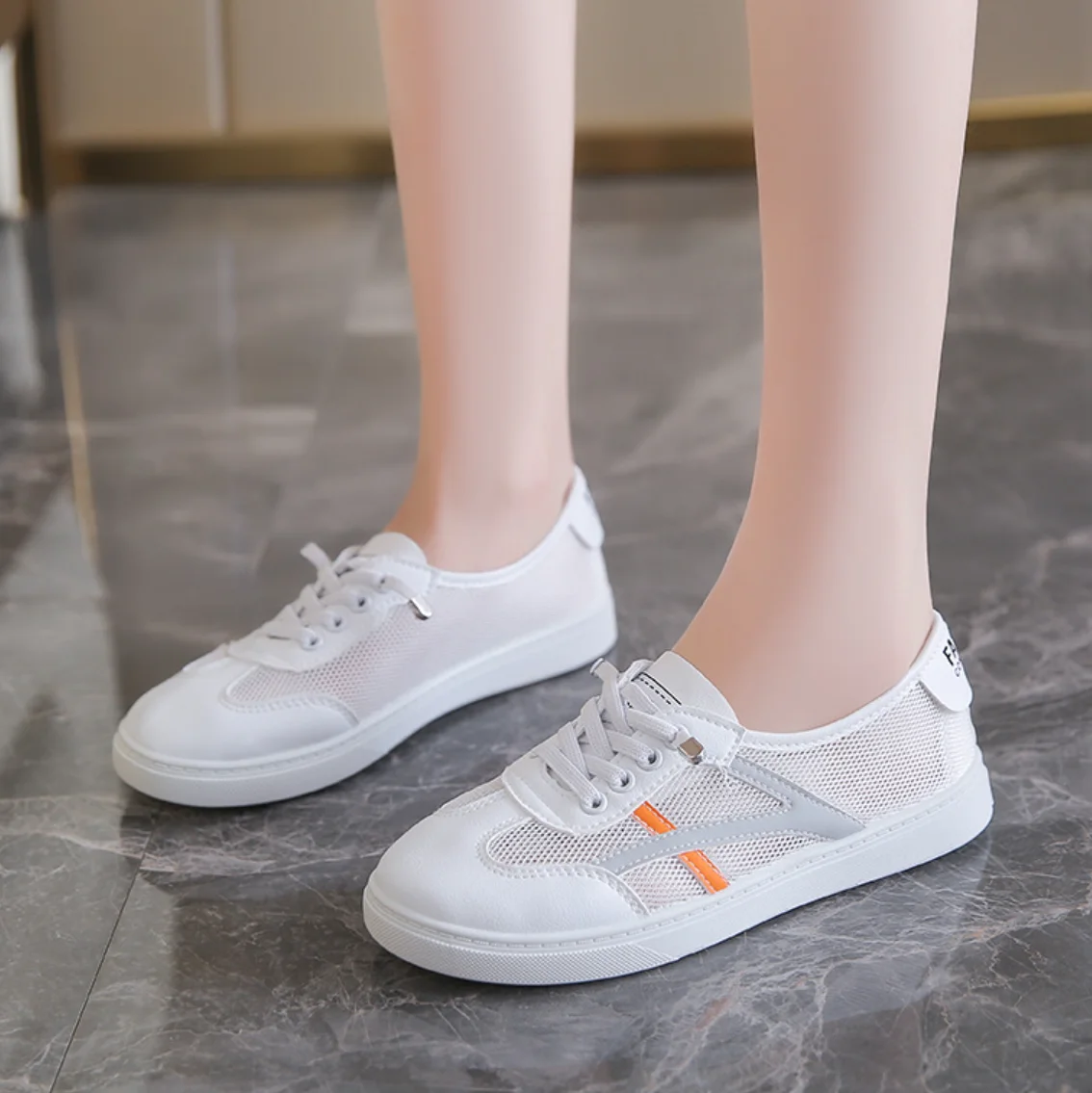 2024 new arrival women fashion high quality white shoes summer shoes