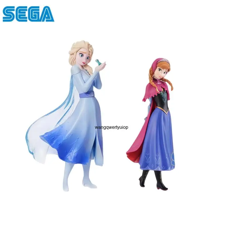 Sega In Stock Original Box Garage Kit Model Elsa Anna Anime Characters Collectible Ornaments Original Action Figure Statue