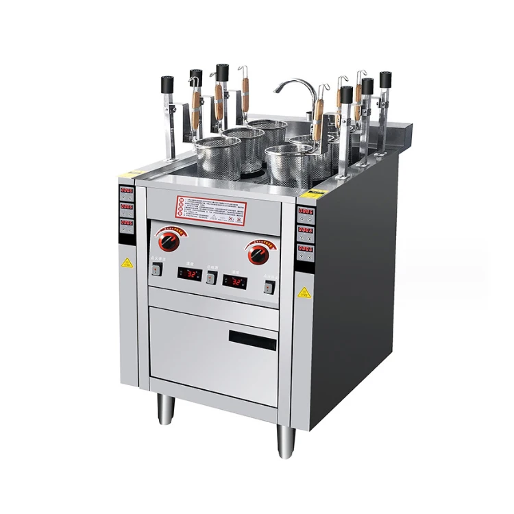 3/6 Basket Electric Noodle Cooking Machine Electric Automatic Pasta Cooker Stainless Steel Pasta Boiler Machine