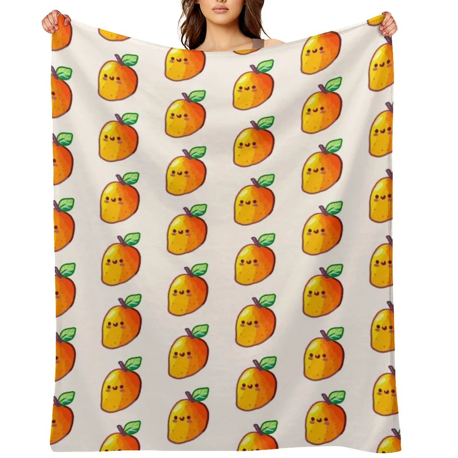 

Mango Throw Blanket Loose Plaid on the sofa Comforter bed plaid Blankets