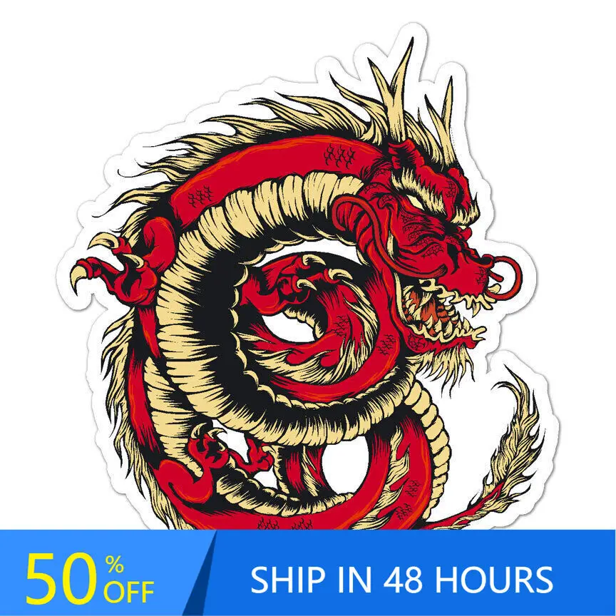 

Chinese Dragon Unique Walls Laptop Window Bumper Waterproof Vinyl Decal Accessory Cool Vintage Trendy Aesthetic