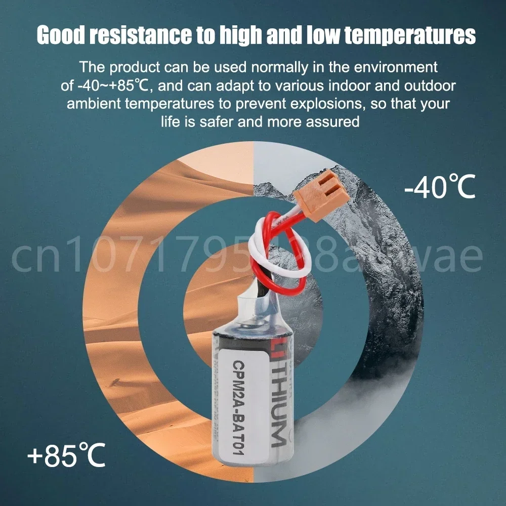 20st Originele Nieuwe Batterij JZSP-BAT01 Er 3V 3.6V JZSP-BAT01 Lithium Batterij Plc Industriële Controle Cnc Draaibank Bruine Plug