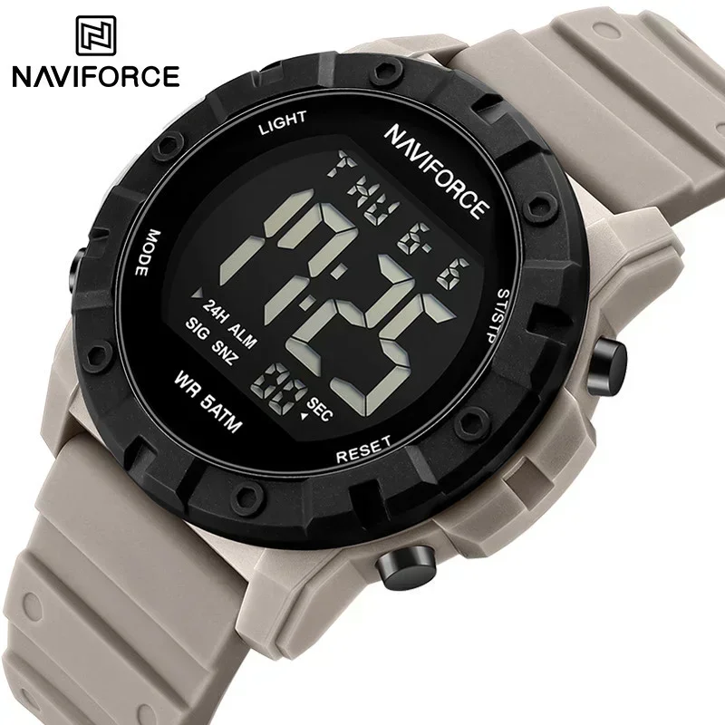 NAVIFORCE NF7110 Digital Watch Men Military Sport Chronograph Wristwatch Date Week Waterproof Original Electronic LED Clock