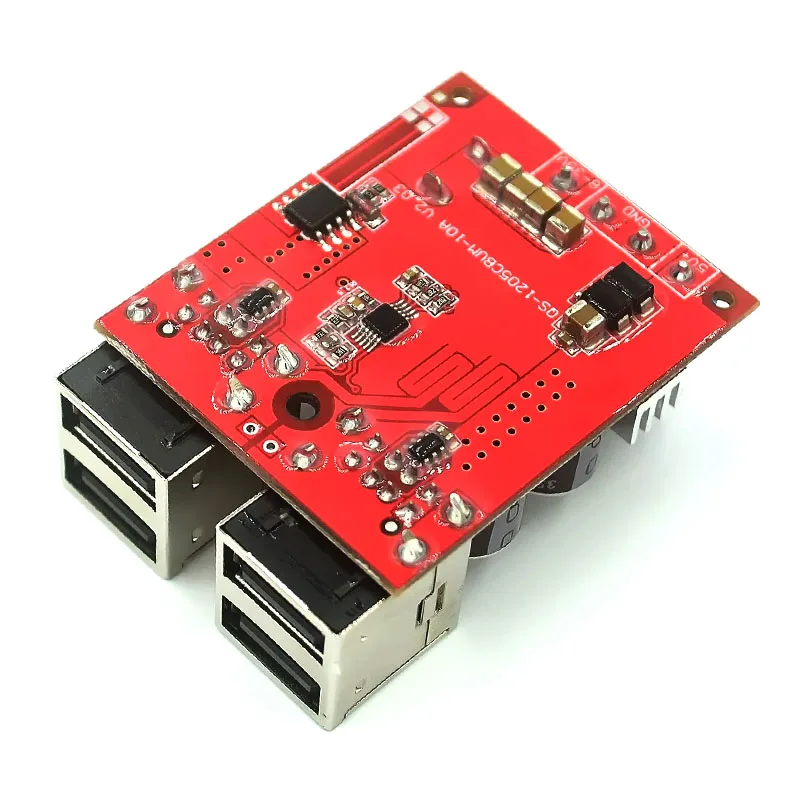 1pcs DC-DC Vehicle Charging Board 8V-35V to 5V 8A Power Supply Depressurization Module 4 Port USB Output Mobile Charger