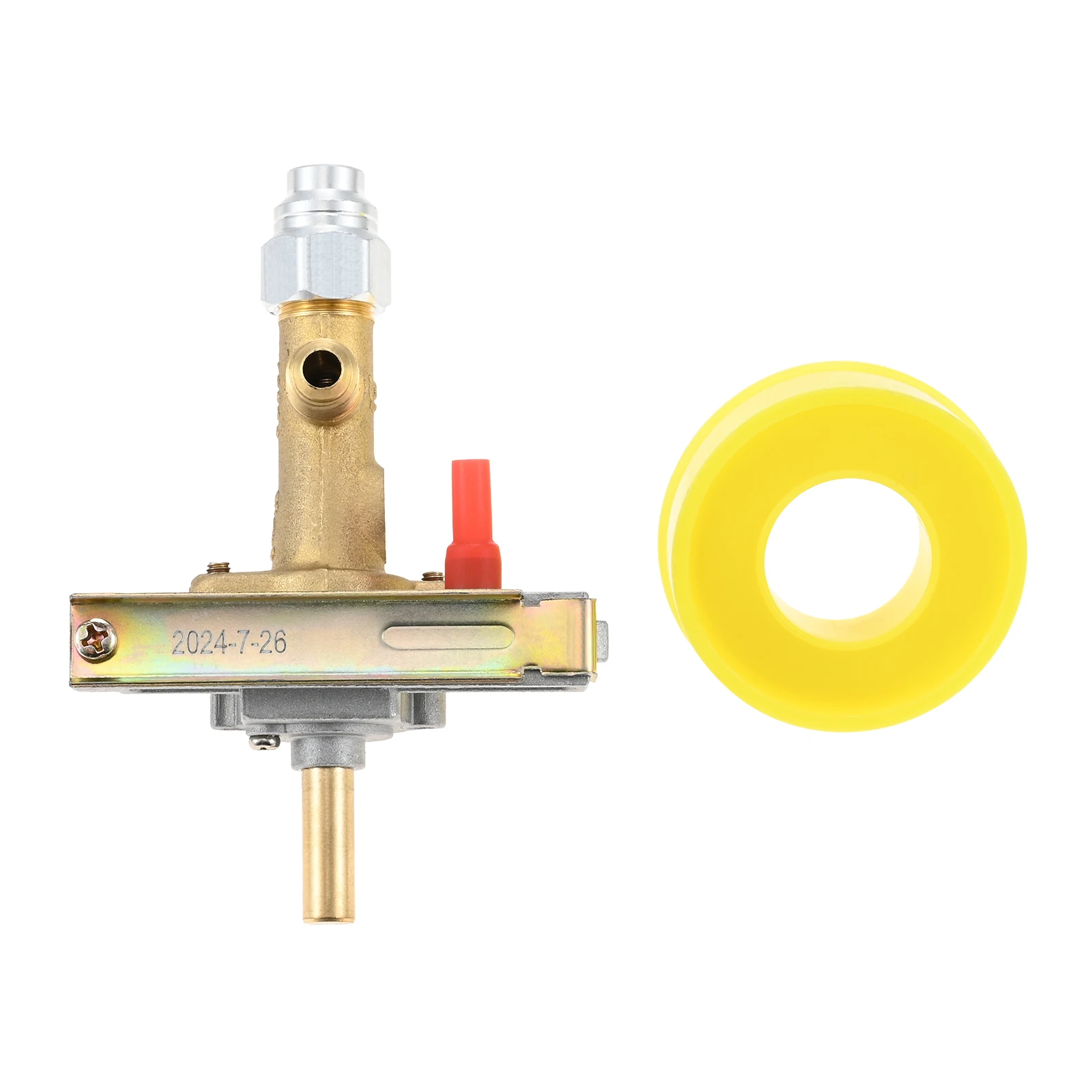 7/16"-24 UNEF Inlet & Outlet Gas Safety Control Valve w/ Piezo Push Ignition for Garden Sun Propane Powered Patio Heater Repair