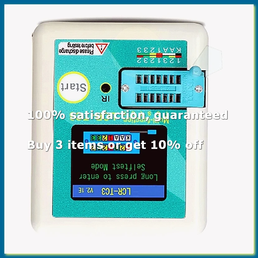 ●New LCR-TC3 Transistor Tester Zener Diode Voltage Regulator NPN PNP Bipolar Potentiometer Inductor Capacitor Thyristor