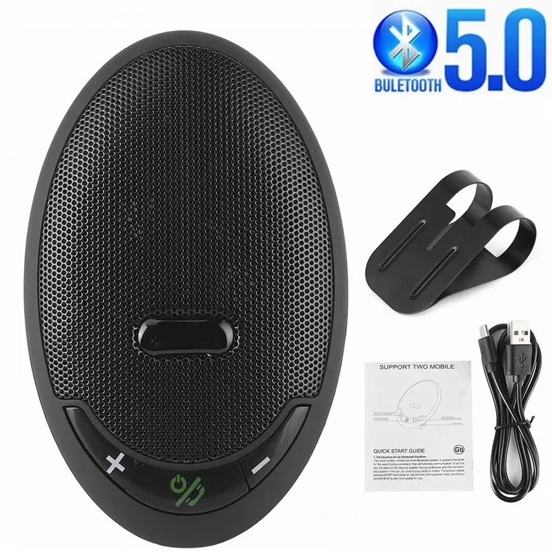 

Car Speakerphone Bluetooth 5.0 Car Wireless Handfree Sun Visor Bluetooth Phone Speaker Audio Receiver Adapter