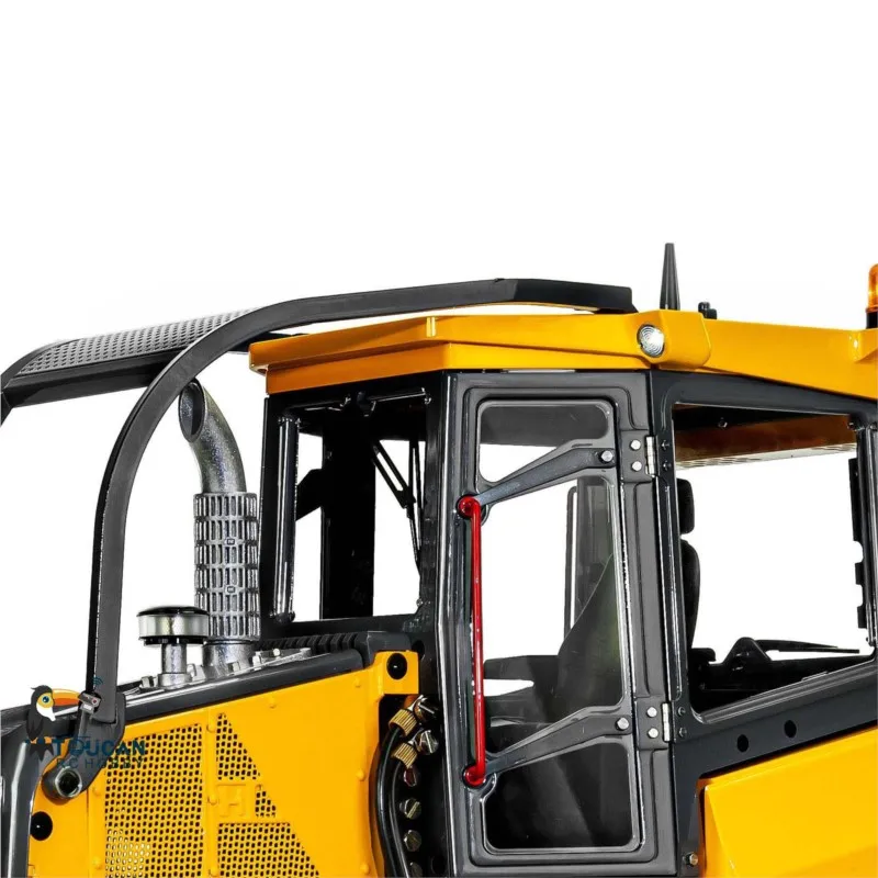 In Magazzino Metallo 1/14 RC Dozer Idraulico LESU Aoue 850K Verniciato Giallo Assemblato Bulldozer Engeerning Modello di Camion Giocattolo Macchina Regalo