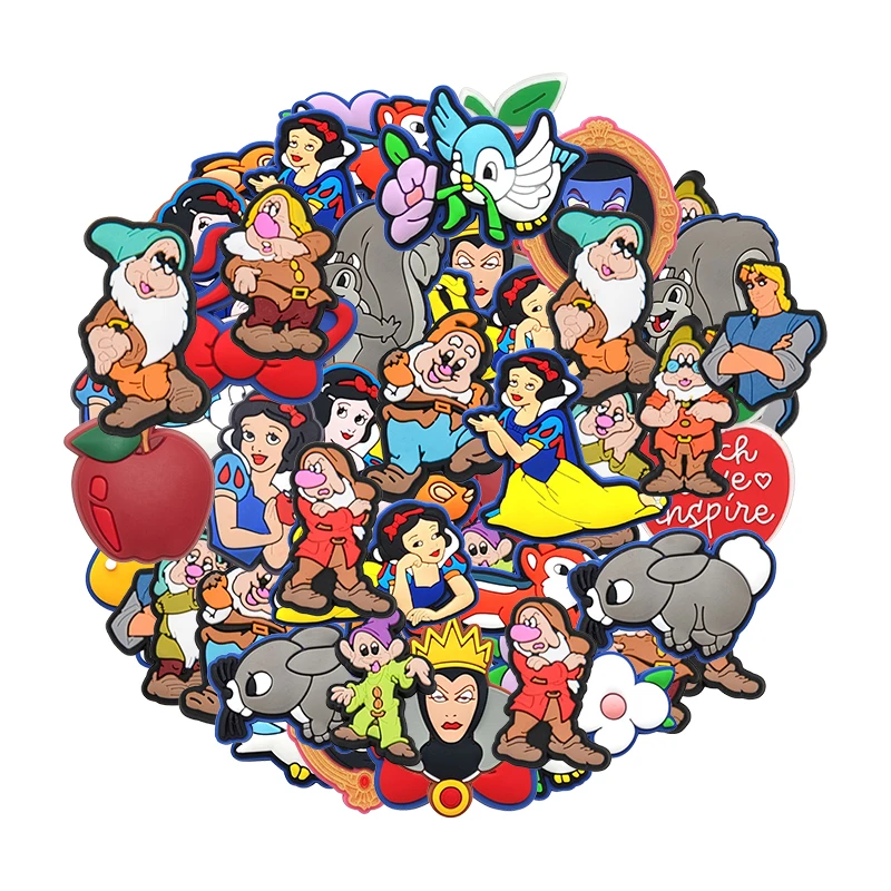 

7-100 шт. Disney Белоснежка и семь гномов подвески для обуви смешанная оптовая продажа украшения из ПВХ съемные водонепроницаемые для подарков на вечеринку