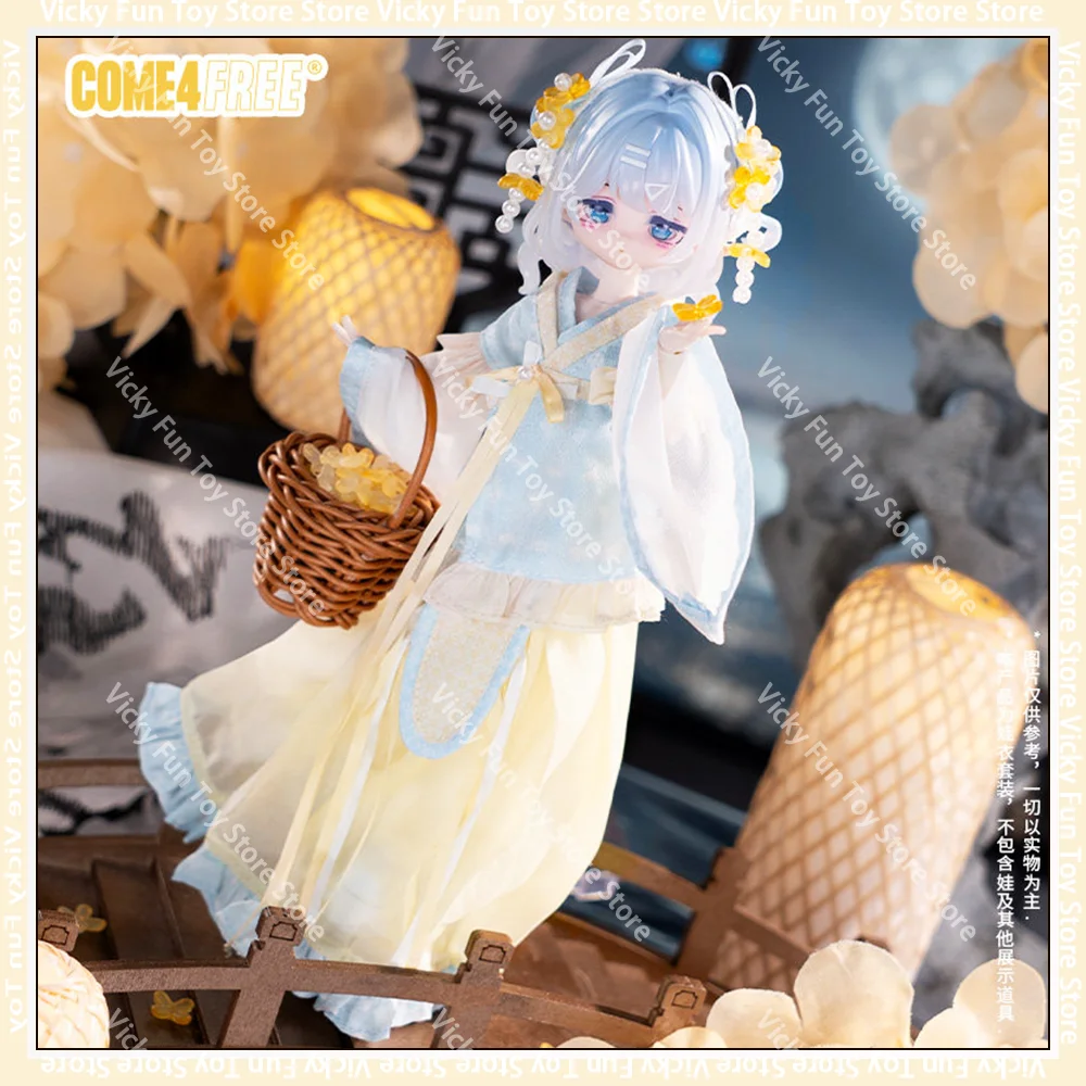 En stock: Conjunto de ropa para muñeca BJD OB11 1/8, vestido, abrigo, falda y bolso, en amarillo claro y azul cielo. Colección original, ideal para regalo.