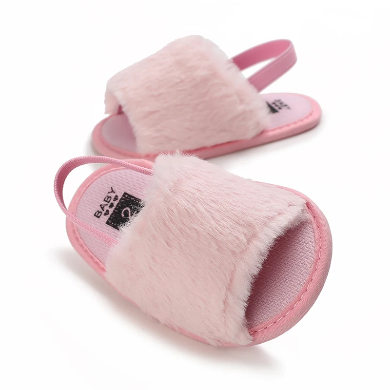 HAIZHIW 0-18 Months Fashion Faux Fur Baby Shoes For Newborn Spring Winter Cute Infant Toddler Baby Boys Girls Shoes