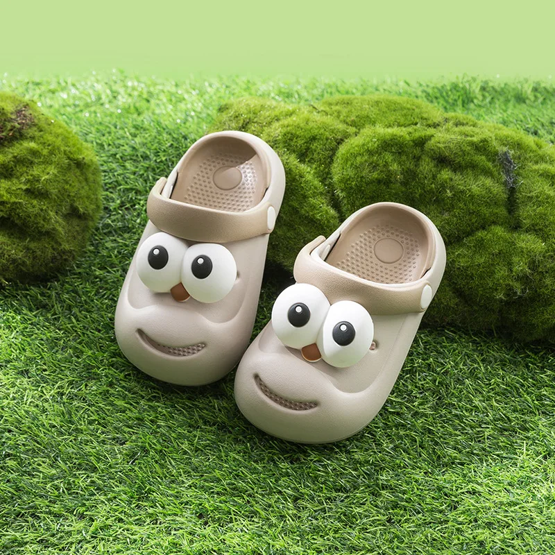 

Children Big Eye Dog Slippers Cute Funny Big Eye Dog Fun Cartoon Package Head Eva Slippers For Girls,Boys Slides