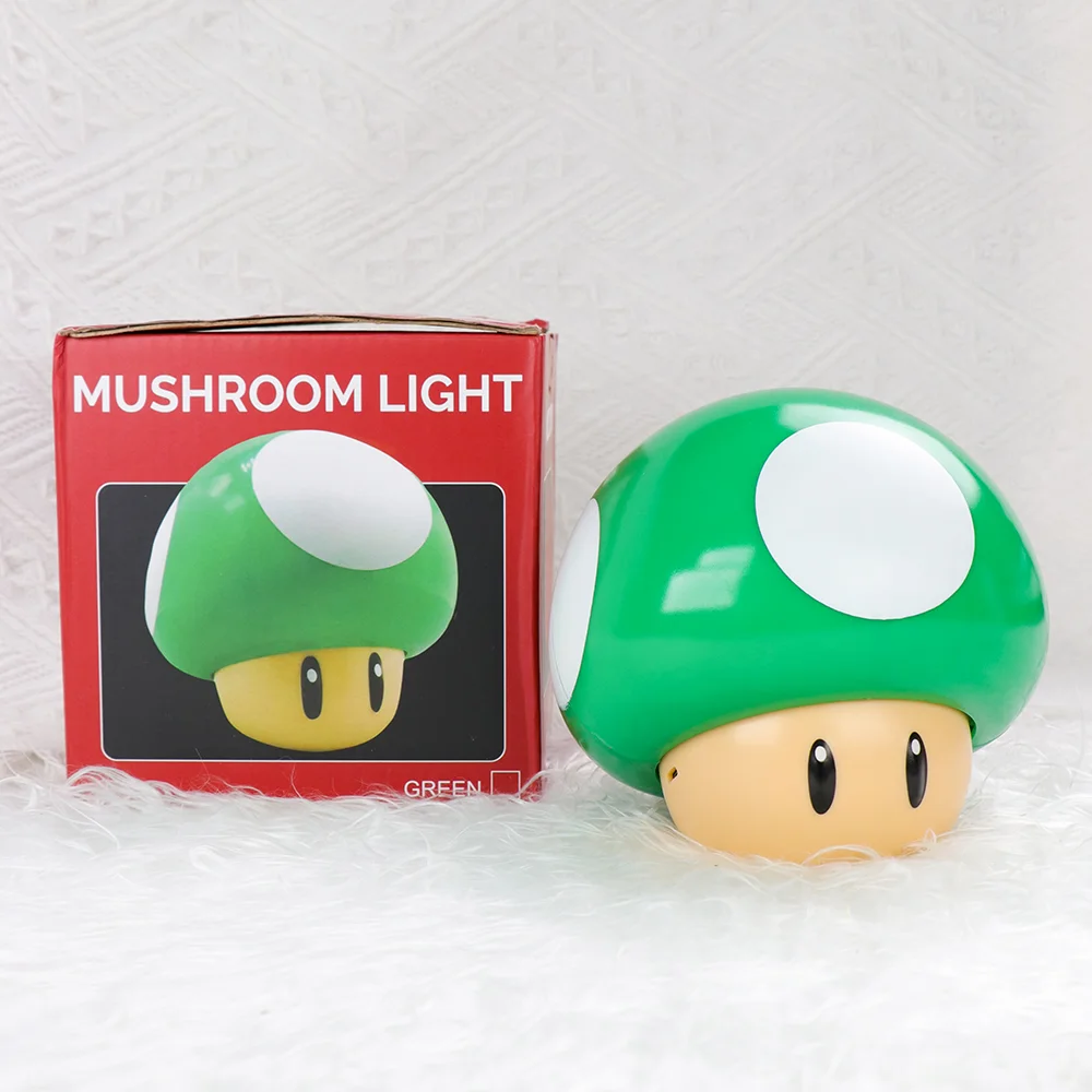 LED Question Mark Super Mario Night Light with Music Anime Peripherals Toad Bedroom Bedside Lamp USB Charging Gifts