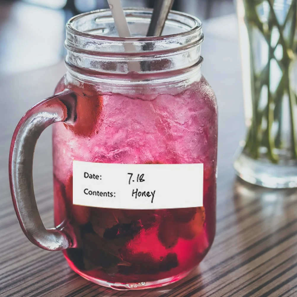 Etichette classificate premium per adesivi con data da 500 pezzi per etichettatura di stoccaggio per ufficio da cucina Etichetta adesiva impermeabile Categoria scrivibile