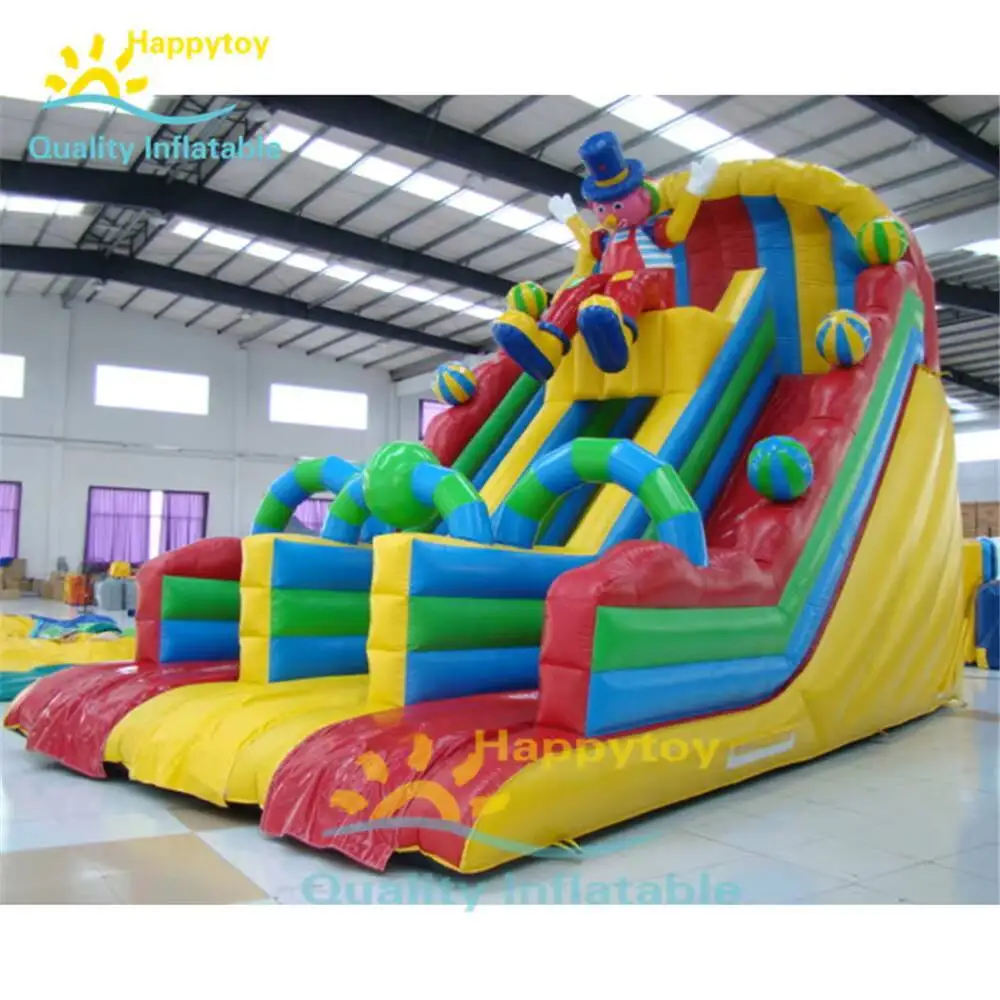 Interessante wasser spiele tragbare wasser park clown aufblasbare pool rutsche für verkauf