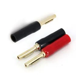 Musical Sound Banana Plugs Speaker cable Connector Dual Screw Gold Plated Banana Connectors Jack for Speaker Wire o1