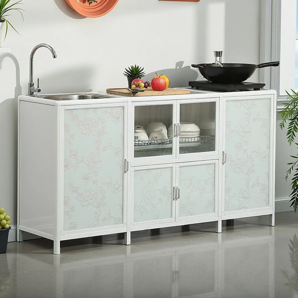Kitchen stainless steel cooktop cabinets gas bottle storage cabinets cupboards sideboards integrated  storage cabinets