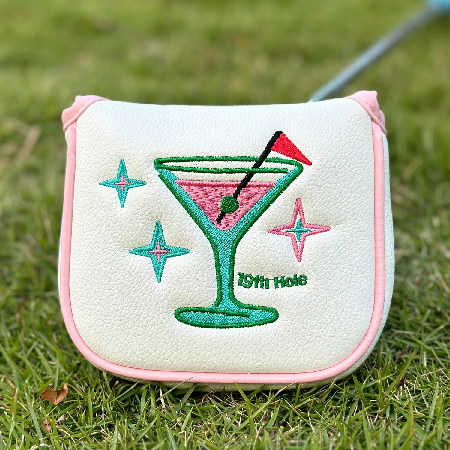 1PC Cocktail Cup Square Golf Putter Headcover, Magnetic Closure, Wear-resistant Putter Protector, Ideal Gift