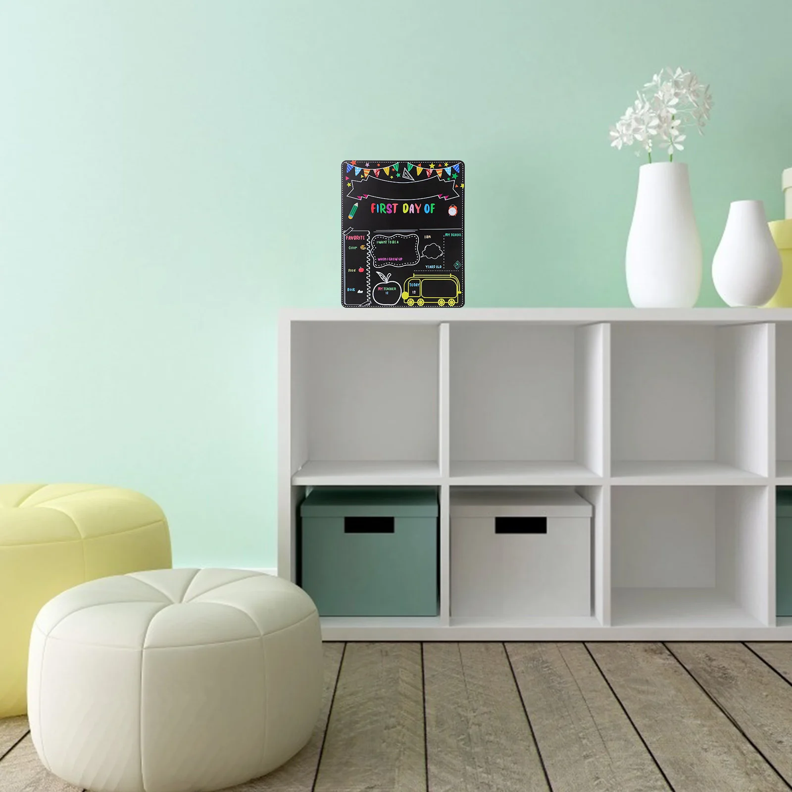 

Double Sided Chalkboard for Teachers Day Classroom Decor School Supplies Learning Wall Board First Day of School Gift