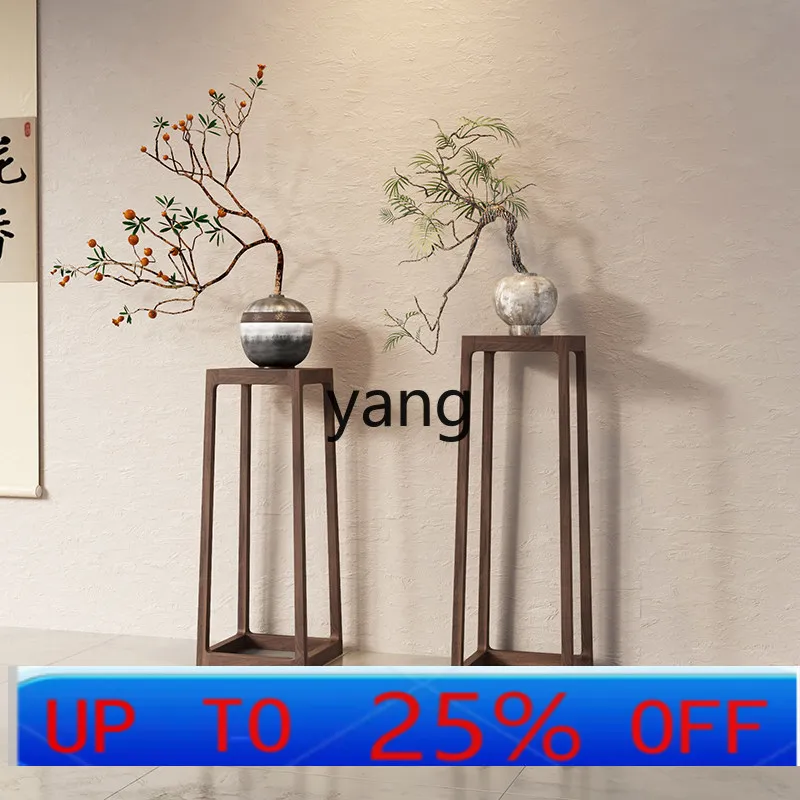 

Новая подставка для цветов в китайском стиле из цельного дерева, подставка для растений в стиле дзен, декоративная подставка для цветочных горшков.