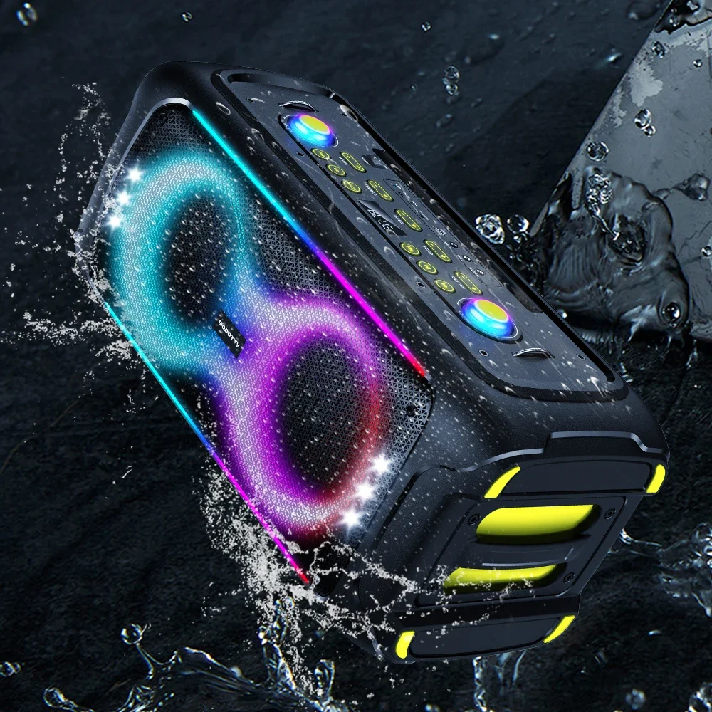 

Portable Wireless Karaoke Speaker 6.5 Inch*2 Outdoor DJ Part Speaker For Computer Use And Parties