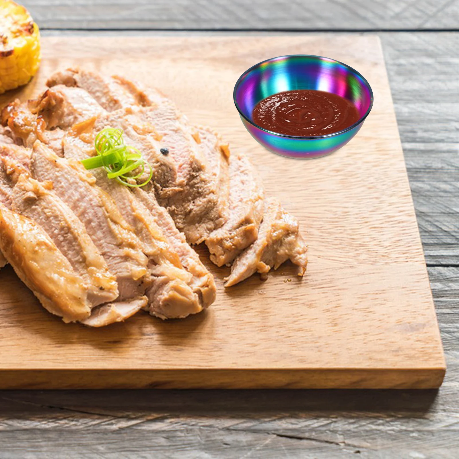 

Stainless Steel Seasoning Dish Dipping Plates Japanese Soy Sauce Dishes Mini Condiment Small Round Saucer