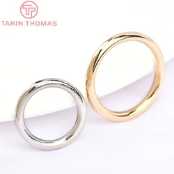 (3838)10PCS 20MM 25MM Champagne Gold Color Plated Brass Closed Jump Rings for Jewelry Making Finding Accessories