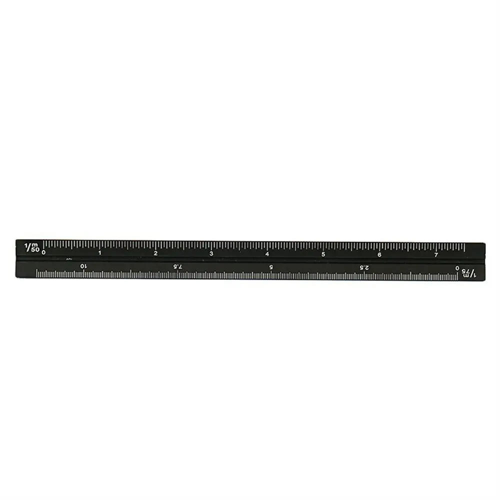 Students Aluminum Alloy Triangular Scale Ruler Smoothly Technical Measuring Ruler Colorful 15cm 30cm Metal Ruler Drawing Tools