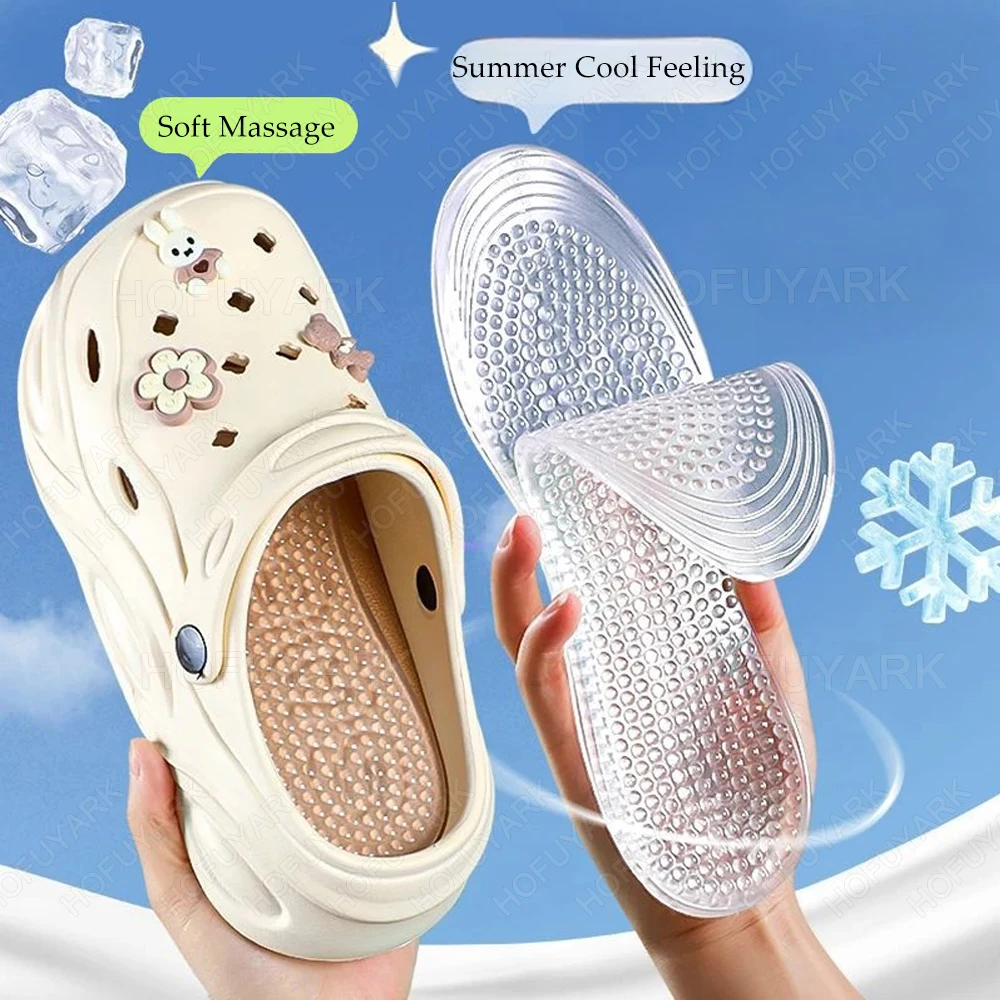 Silicone Insoles for Shoes Men Plantar Fascitis Pain Relief Soft Gel Foot Insoles Women High Heels Insert Feet Massage Shoe Sole