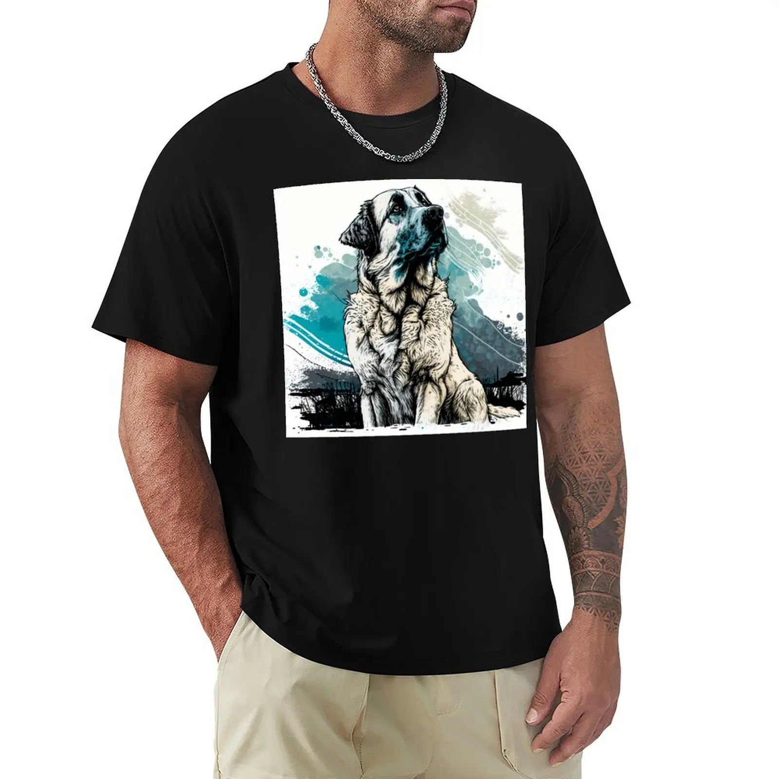 Anatolian Shepherd T-Shirt Big Size Short Sleeve Tee for Men
