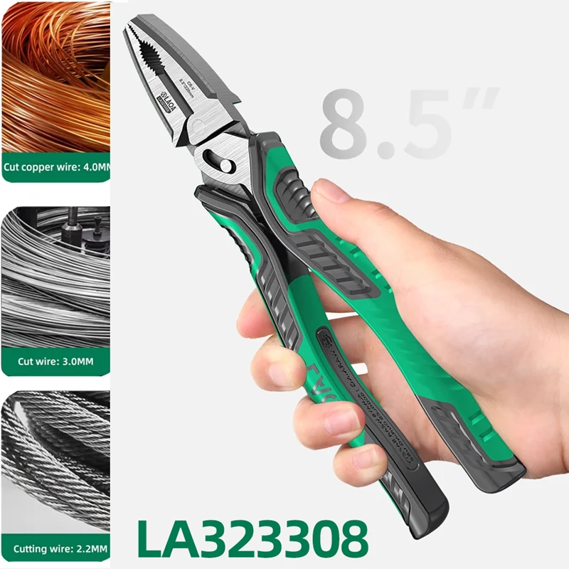 LAOA Wire Strippers 8.5inch Wire Stripper Tool Cable Cutters Double Labor-Saving for Copper/Steel Wire LA323308