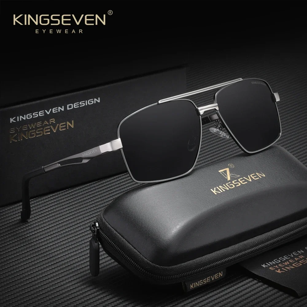 KINGSEVEN Retro Mode Trendige Polarisierte UV400-Brille Outdoor-Fahrbrille Schutzbrille Blendschutz Casual Luxus Herren Damen Brillen