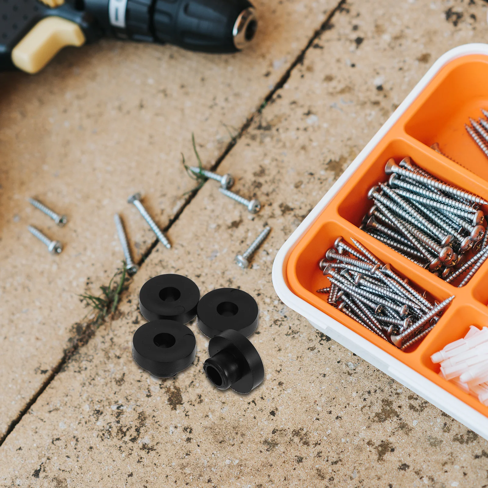 

4Pcs Fuel Tank Bushing Rubber Switch Seat Universal for Lawn Mower Garden Tractor Generator Durable Replacement Parts